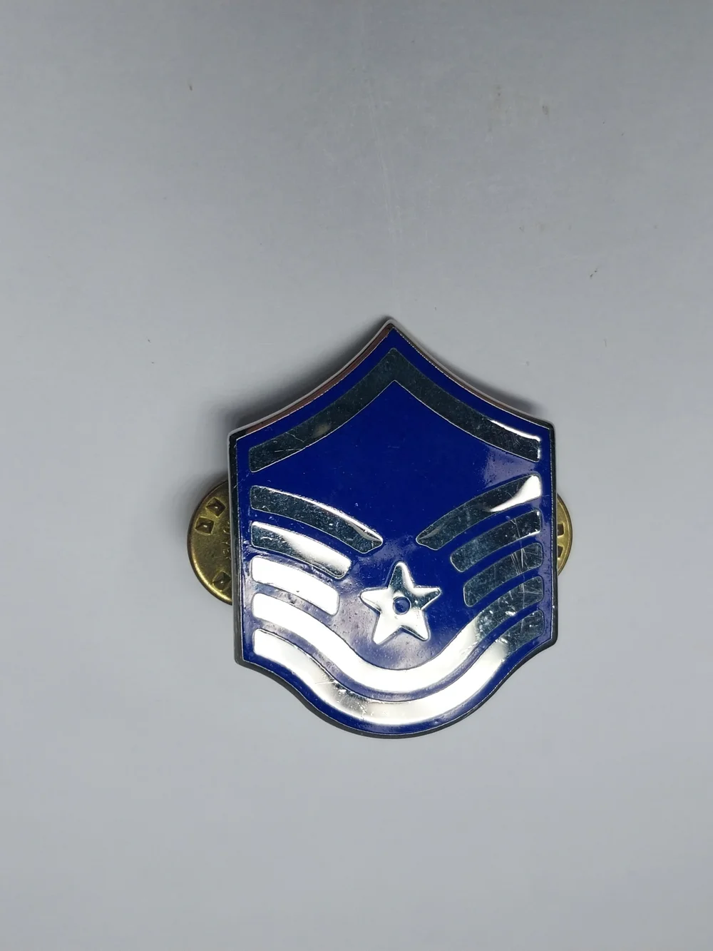 United States Air Force E-8 Senior Master Sergeant Enamel Lapel Pin Vintage